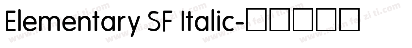 Elementary SF Italic字体转换